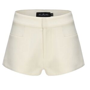 NWOT Nana Jacqueline High Waist Cream Shorts